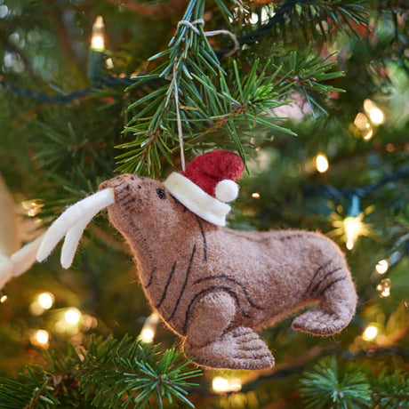 Santa Walrus Ornament