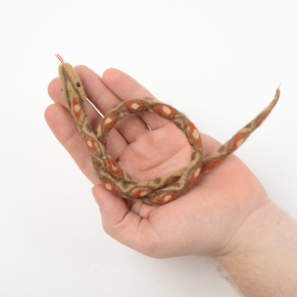Dark Brown Diamond Snake Ornament