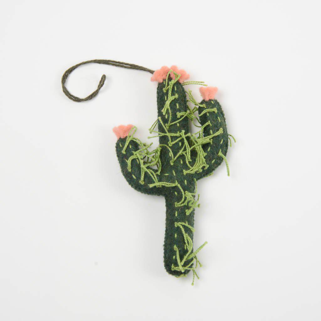 Dark Green Majestic Saguaro Cactus Ornament