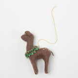Deer With Holly Wreath Ornament