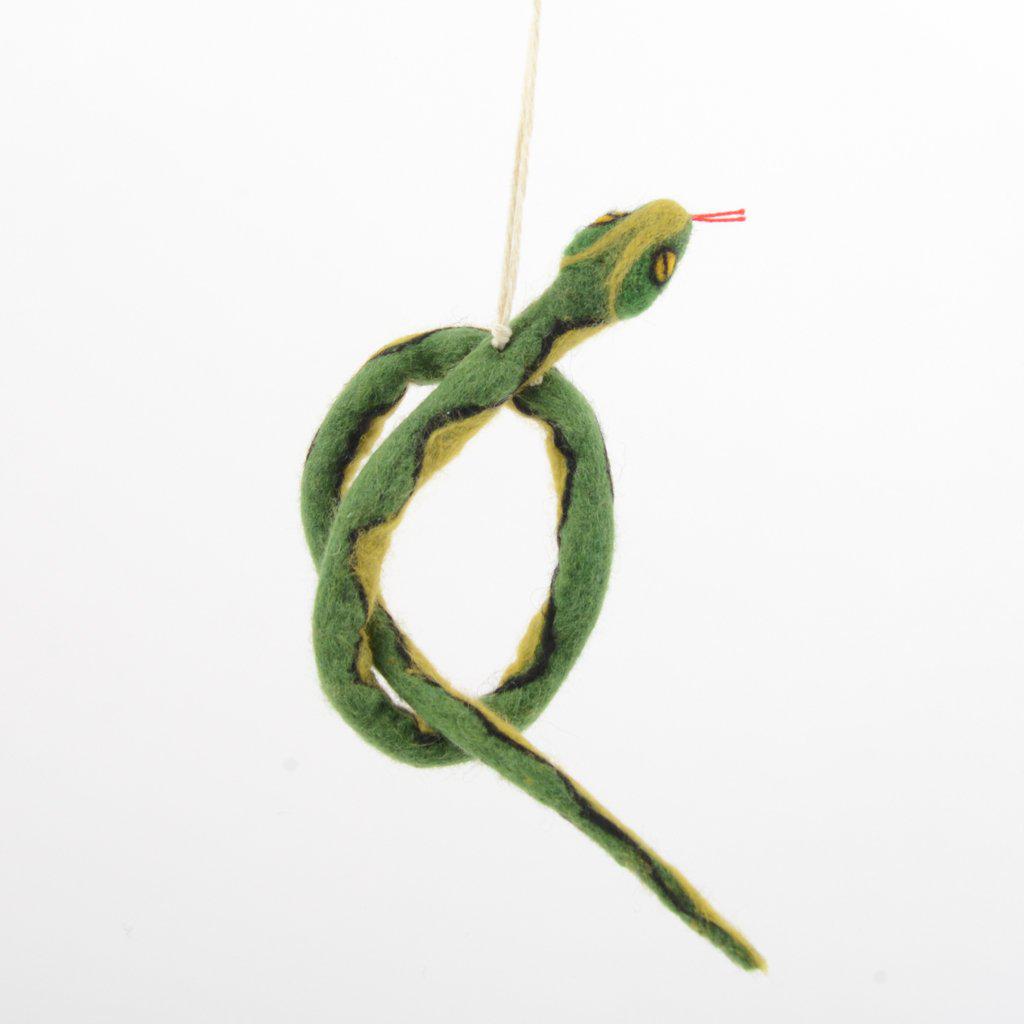 Green Jungle Snake Ornament