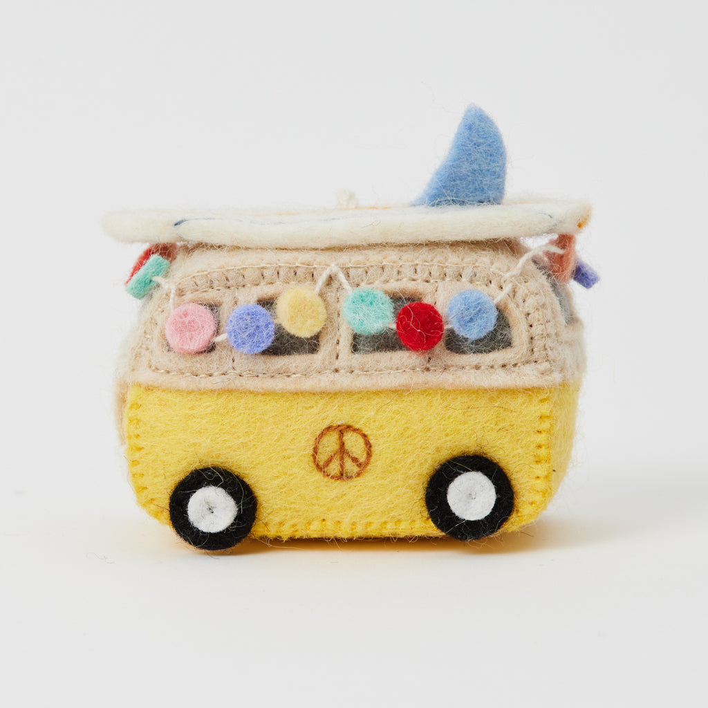 Holiday Surf's Up Hippie Bus Ornament