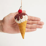 Waffle Cone Ice Cream Ornament