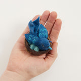 Mama Bluebird in Nest with Eggs Ornament