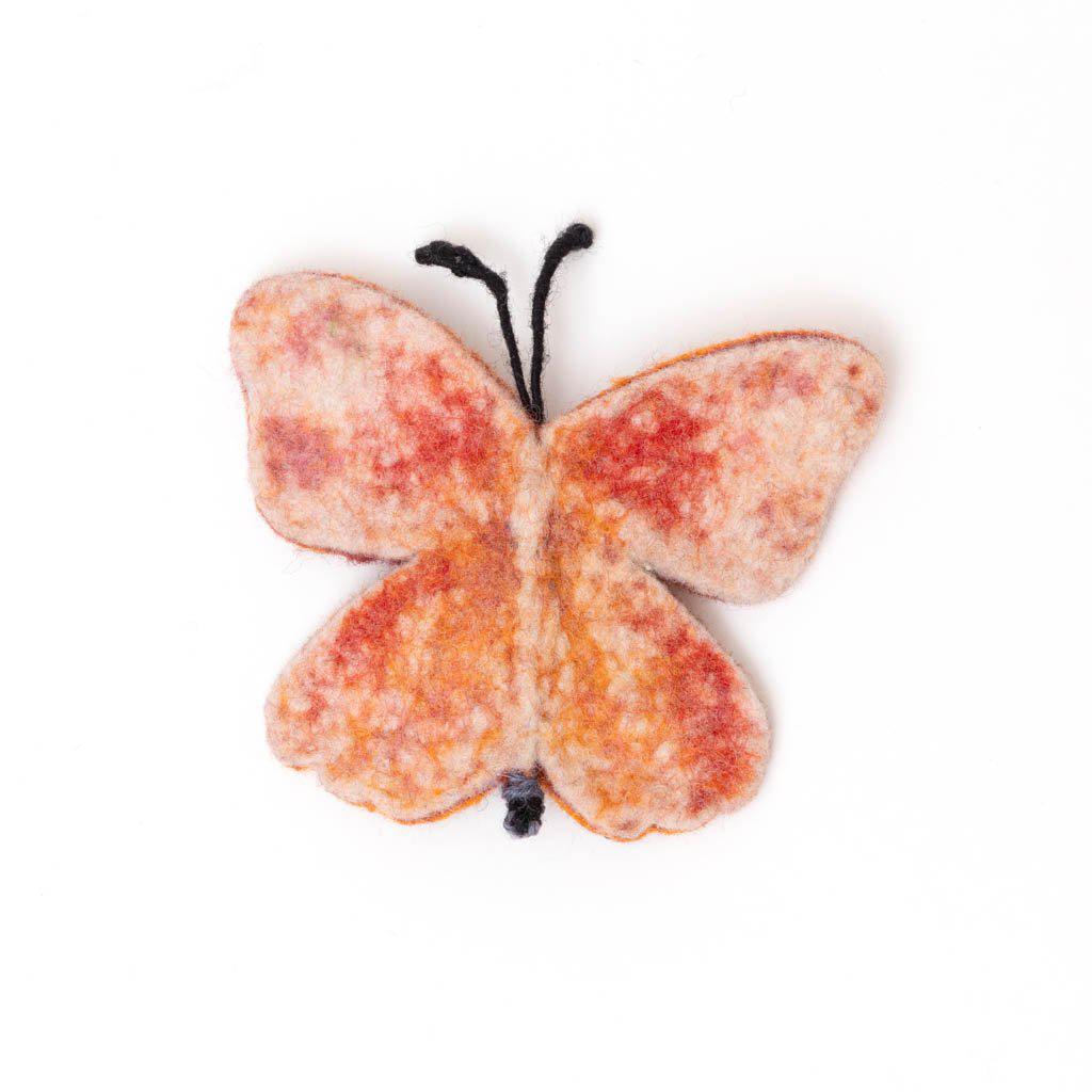 Orange Hearts-A-Flutter Butterfly Ornament