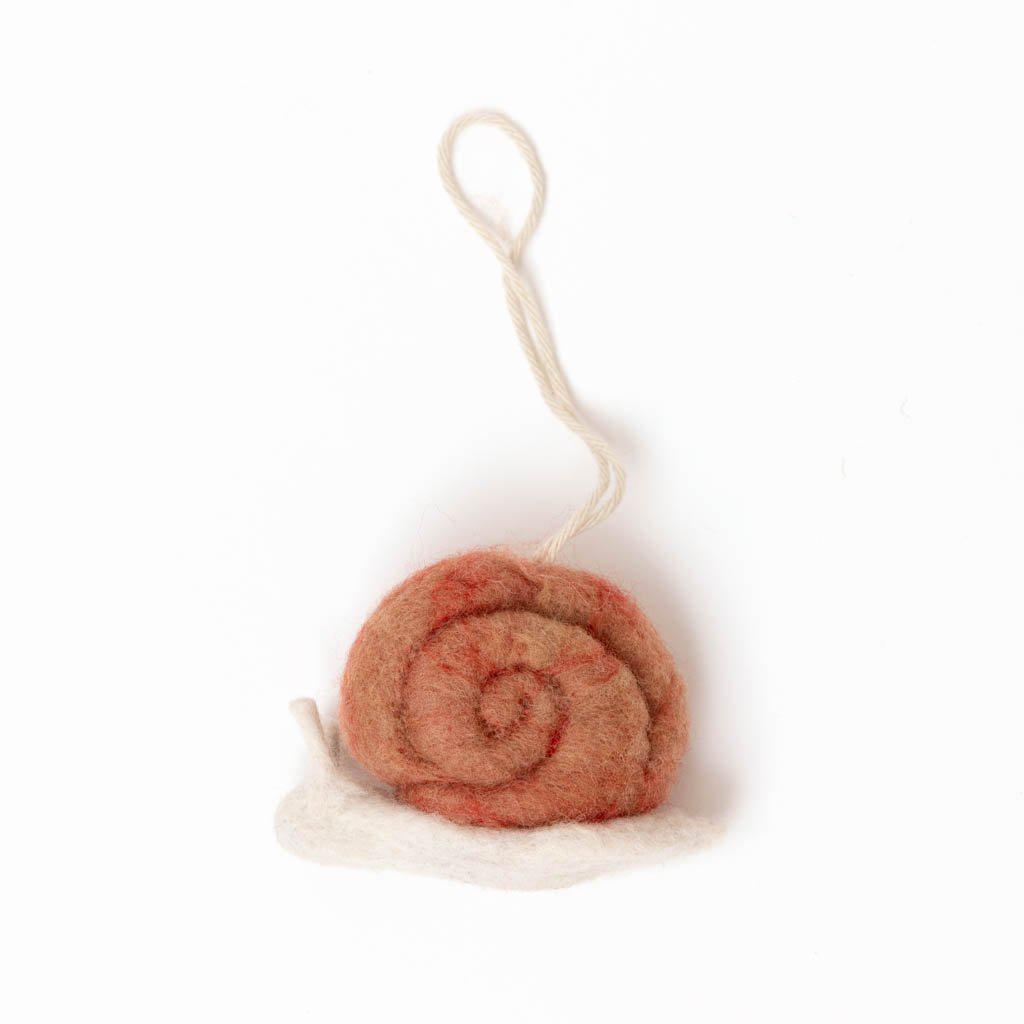 Pink Slow Living Snail Ornament