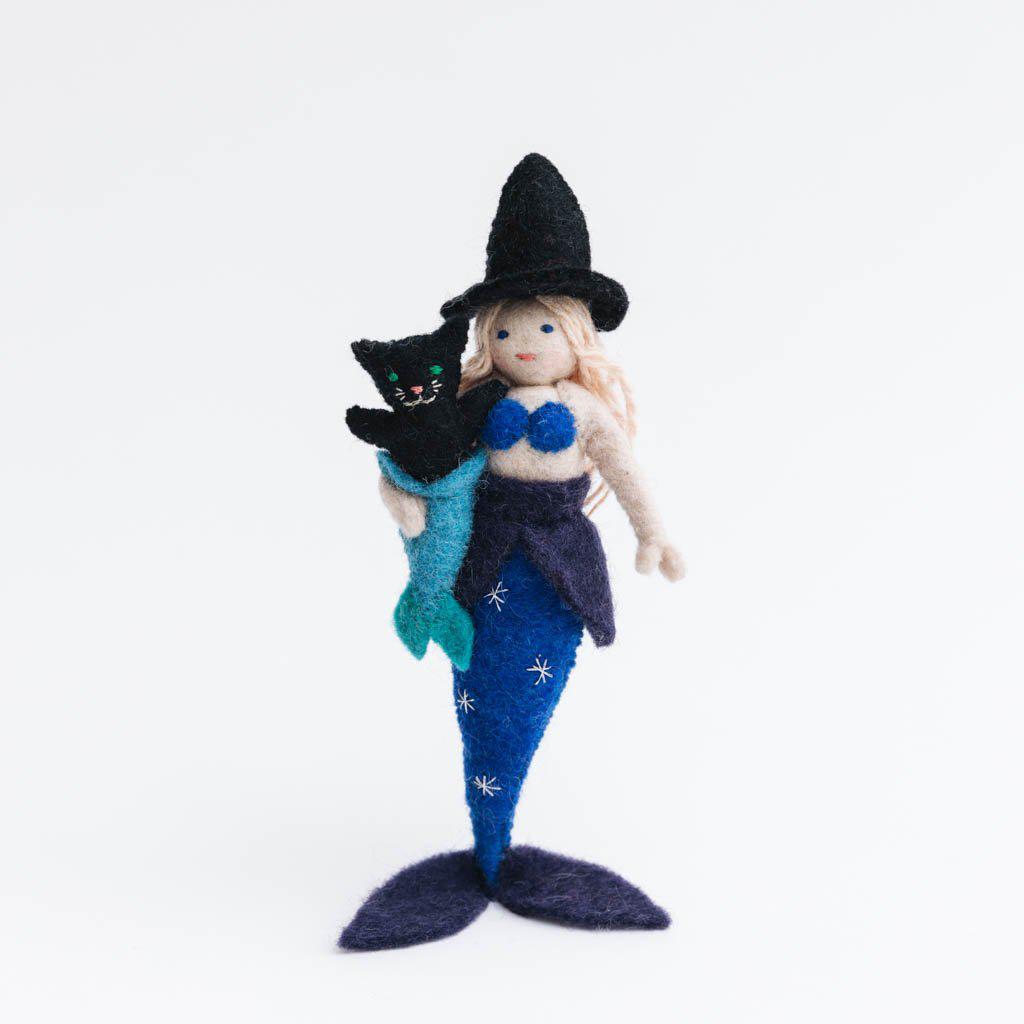 Purrfect Witch Mermaid Ornament