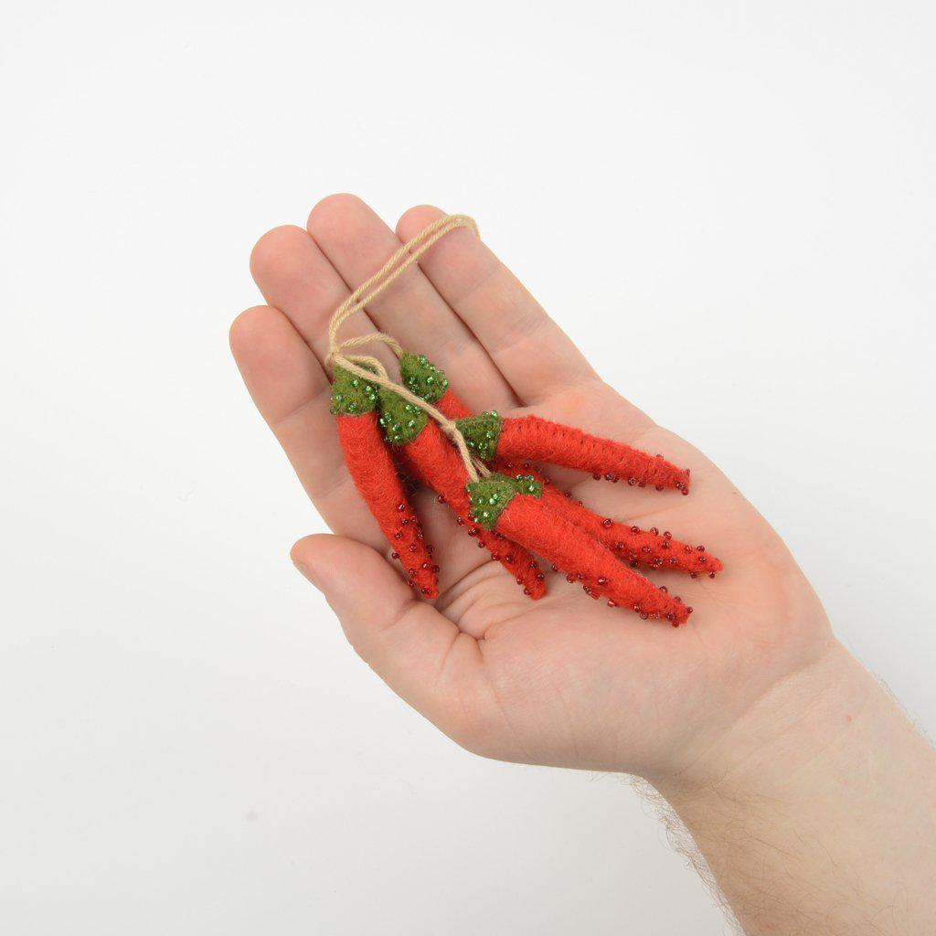 Small Red Chili Pepper Bundle Ornament