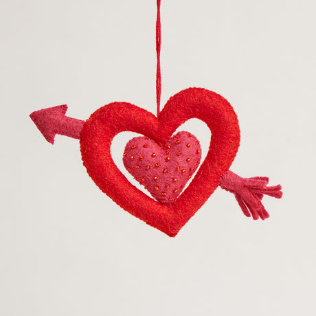 Little Cupid's Arrow Heart Ornament