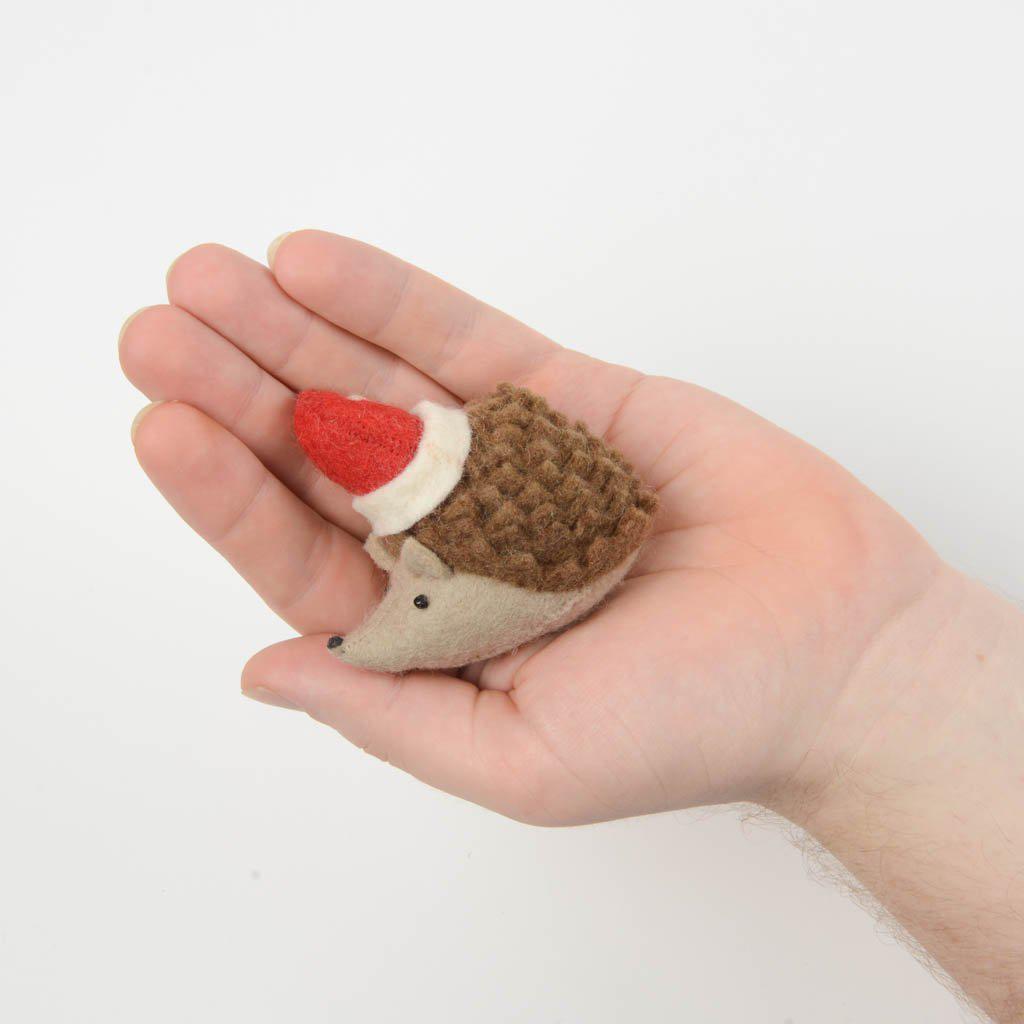 Santa Hedgehog Ornament