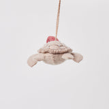 Santa Neutral Sea Turtle Ornament