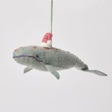 Santa Spyhop Gray Whale Ornament