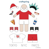 Santa Doll Sticker Sheet