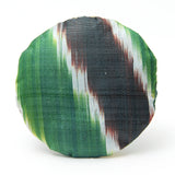 Upcycled Bold Ikat Silk Disk Ornament