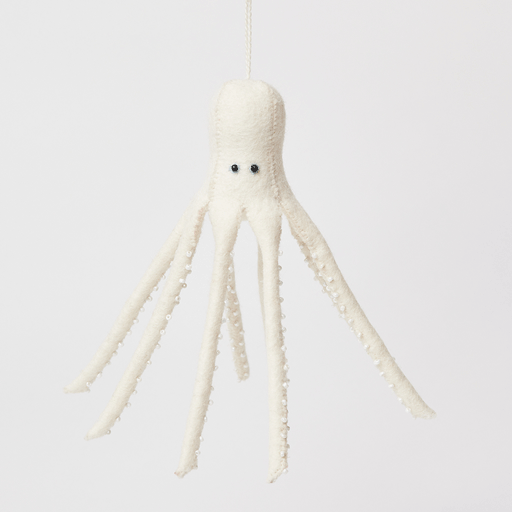 White Long Legs Octopus Ornament