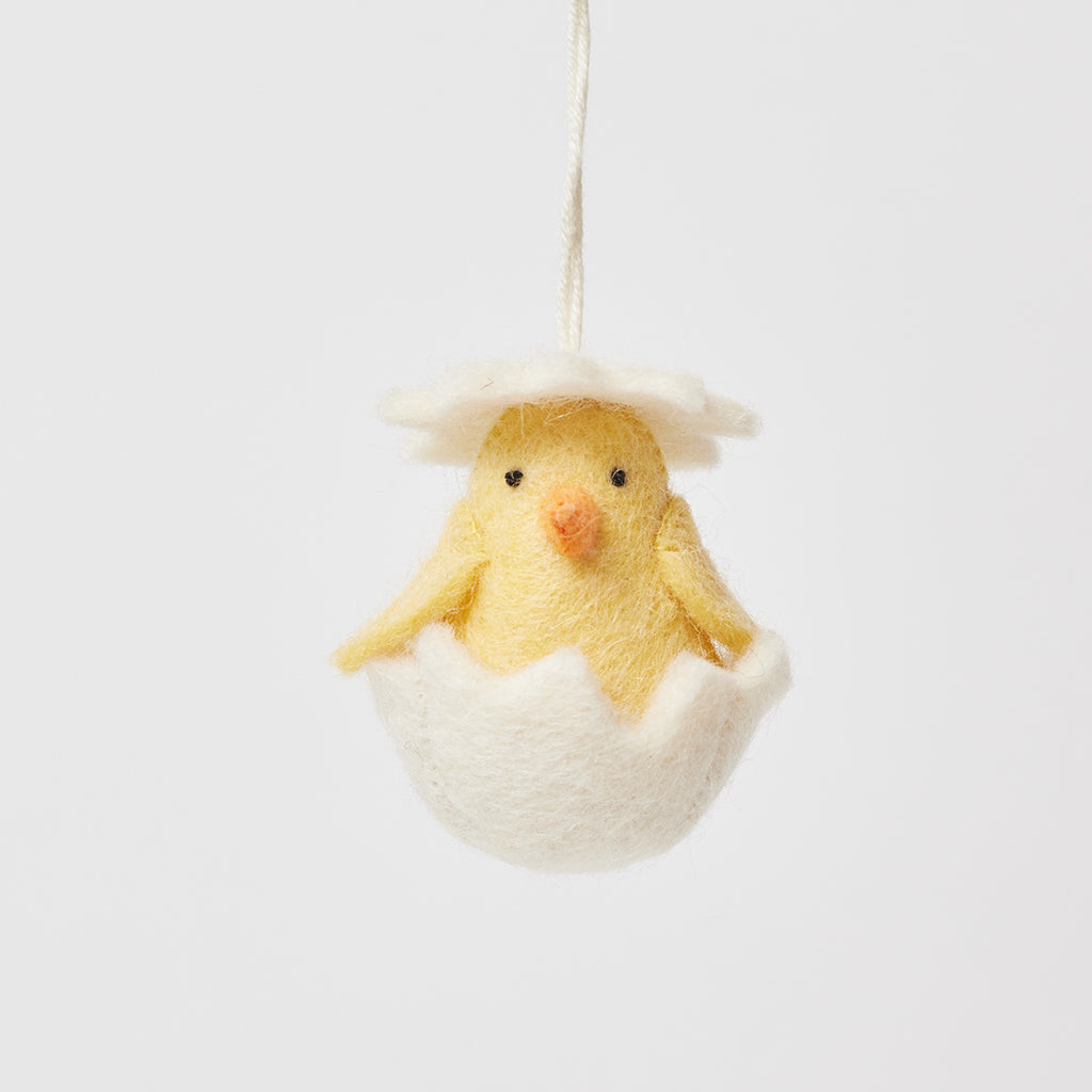 Hatchling in White Shell Ornament